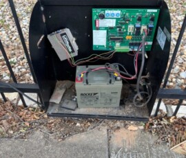 Residential Gate Solar Battery Installation
