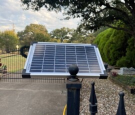 Residential Gate Solar Panel Installation